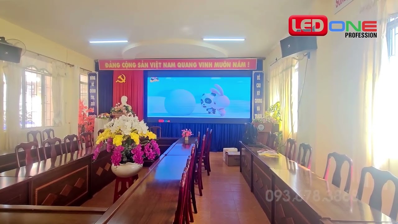 Thi công màn hình LED P2.5 tại Trường PTDT Nội Trú Di Linh, Lâm Đồng  