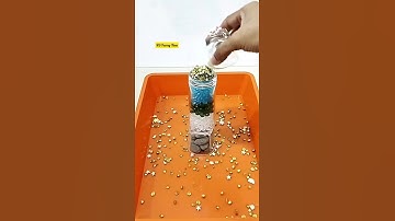 Colourful Beads Are Drop from Different Glasses. #shorts #satisfying #oddlysatisfying #reverse #asmr