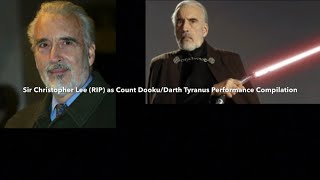 Sir Christopher Lee (RIP) as Count Dooku/Darth Tyranus Performance  Compilation - YouTube