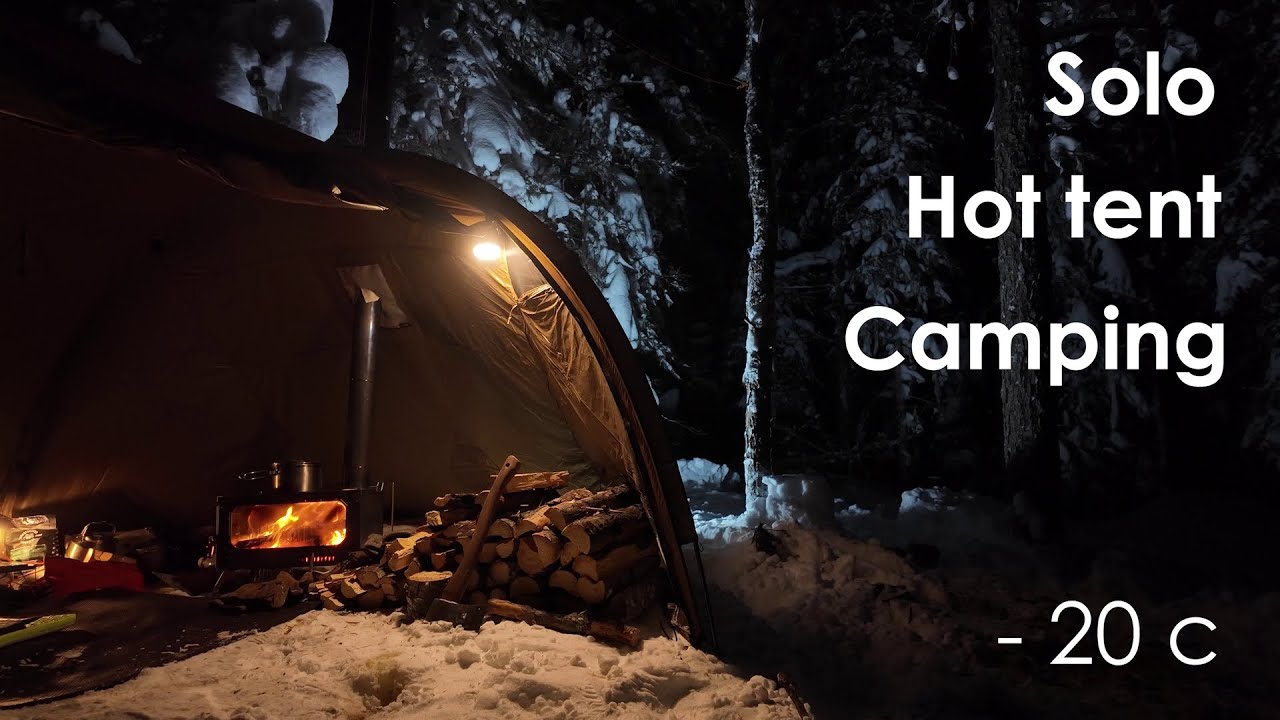 “Tending the Fire | A Winter Solo Hot Tent Night”