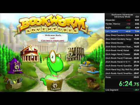 Bookworm Adventures Windows Adventure Mode Speedrun In 50 37