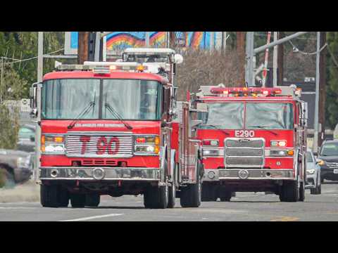 LAFD Lightforce 90, RA892 & RA898 Responding