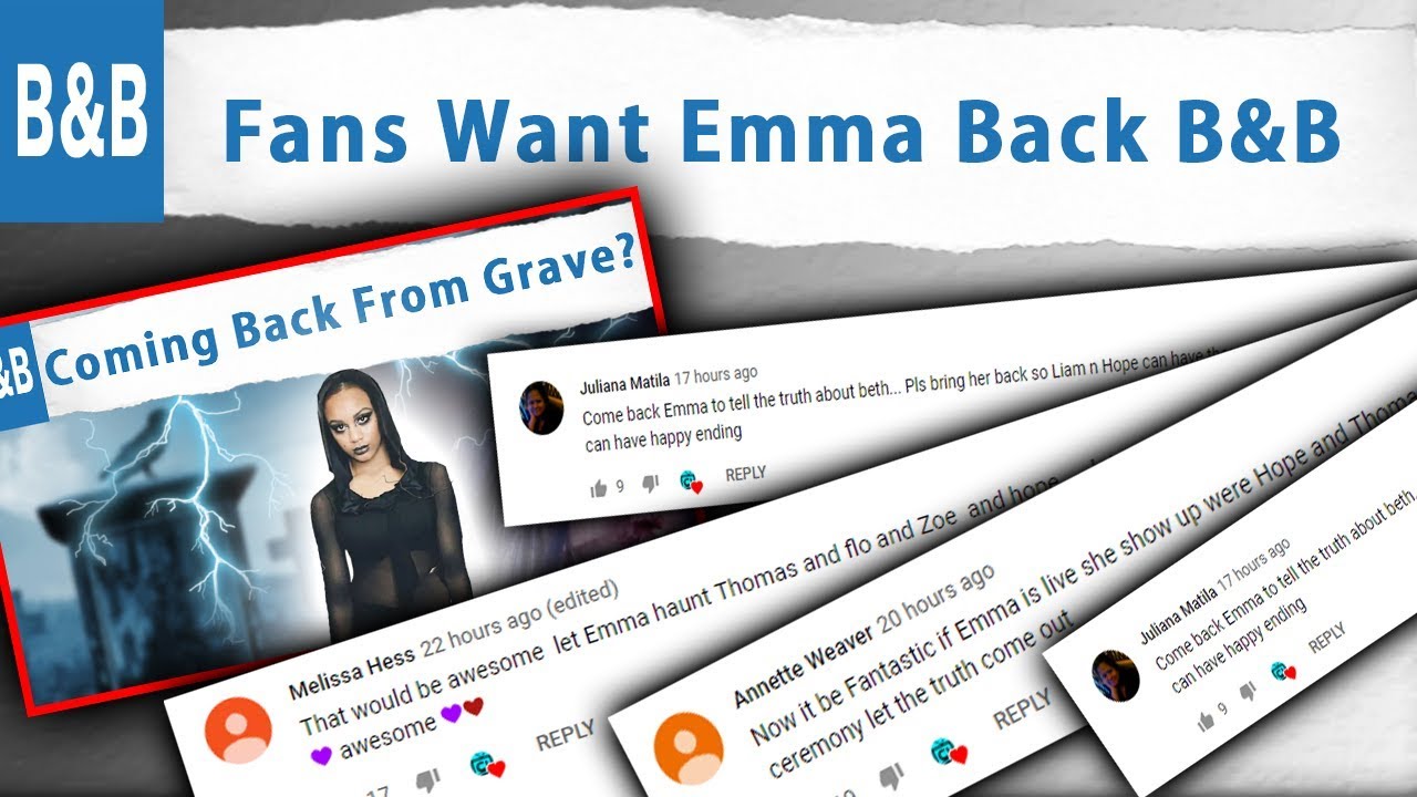 Fans React Nia Storyline: Want Emma Barber Back On Bold and The Beautiful