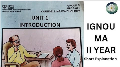 IGNOU MA II YEAR, Counselling Psychology #psychology #counselling #mpce -21#introduction