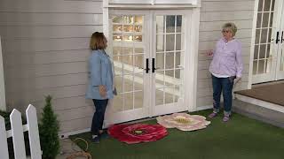 Plow & Hearth Floral Shaped Throw Rug on QVC
