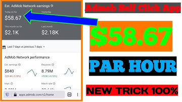 Admob self Click Trick 2023  Earn Money From Google Admob Self Click Earning App