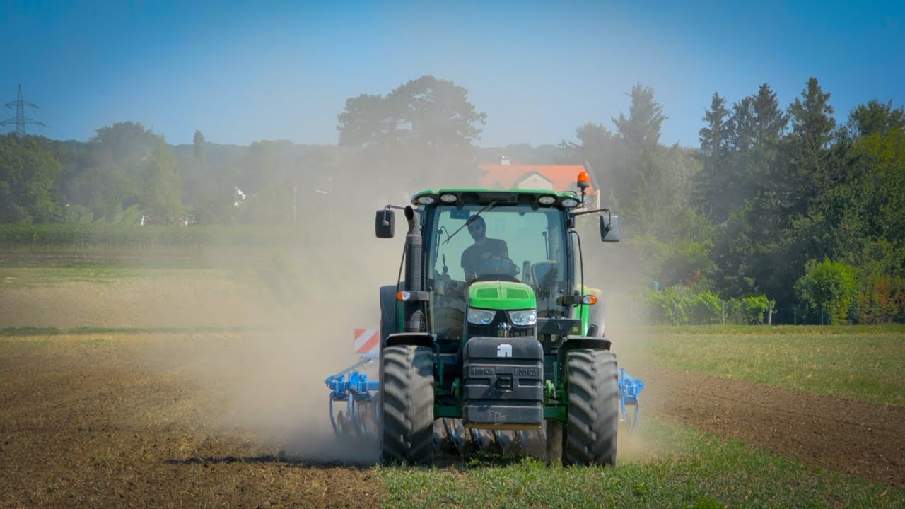 Scheibeneggen 2018: Ausfallgetreide bekämpfen - John Deere 6125R & Lemken Rubin (Landtechnik HEUTE)