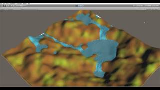 Unity 3D - Simple grid water simulation & erosion
