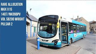 Rare Allocation | Route X15: 1407/NK09BPV - VDL SB200 Wright Pulsar 2