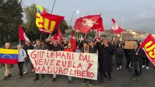 Corteo A Napoli Contro Trump Giu Le Mani Dal Venezuela