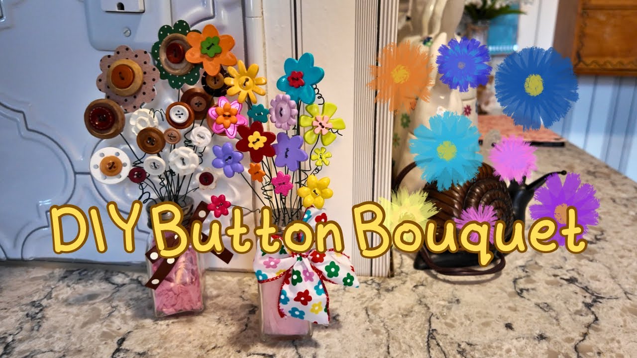 DIY Button Bouquet | Easy Craft That Looks Amazing - YouTube