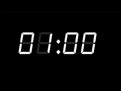 1 Minute Timer, retro white lcd alarm clock, with Alarm ⏰
