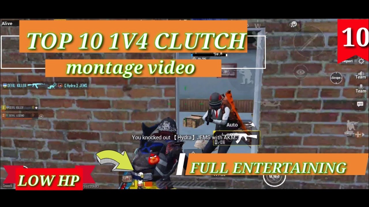 MONTAGE VIDEO TOP 10 1 V 4 CLUTCHES WATCH TILL END - YouTube