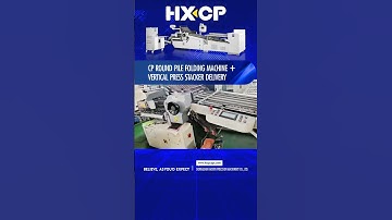 #HXCP CP Round Pile Folding Machine with Vertical Press Stacker Delivery