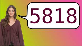 Como dizer '5818' em ingles