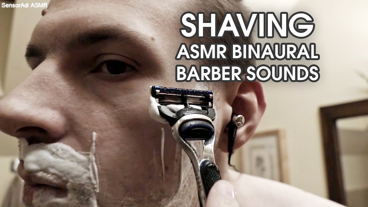 Human Razor Sound Face Shaving Pure Binaural Barber Sounds ASMR - YouTube