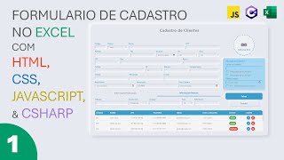 Customer Registration in Excel #1 - HTML, CSS and Javascript