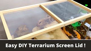 How to make a terrarium/aquarium screen lid! | Easy DIY terrarium screen lid (for my leopard geckos)