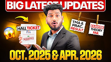 NIOS Big Latest Updates October 2025 & April 2026 Hall Ticket| Practical & TMA Results| Theory Exam