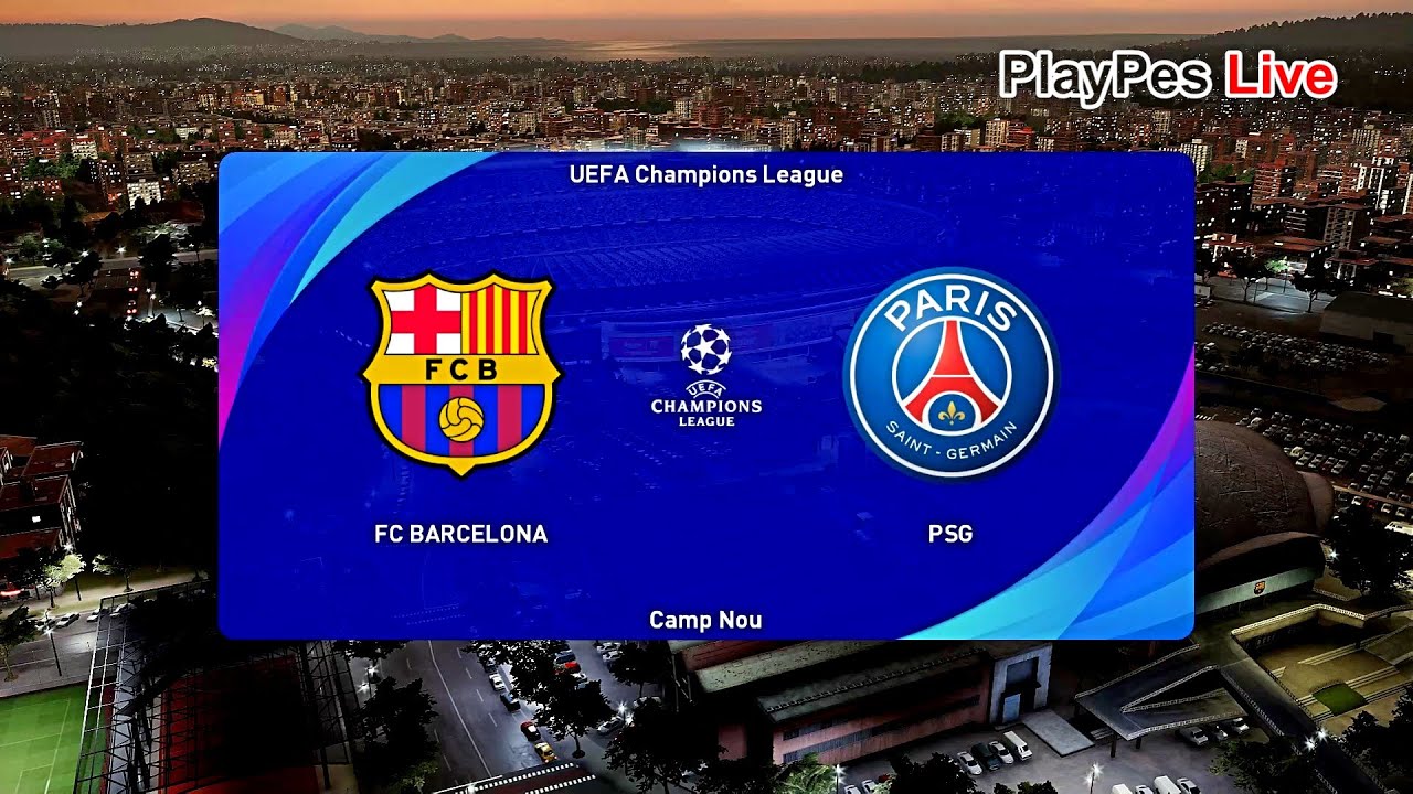 Pes 21 Barcelona Vs Psg Uefa Champions League Gameplay Pc Youtube