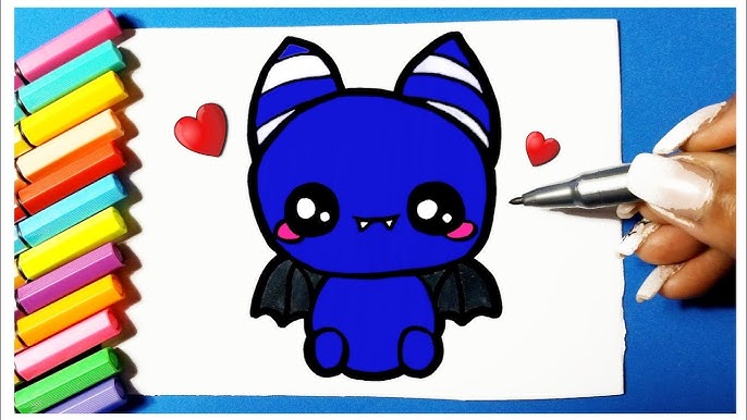 Como desenhar Vampiro Kawaii ❤ Desenhos de Halloween - Desenho