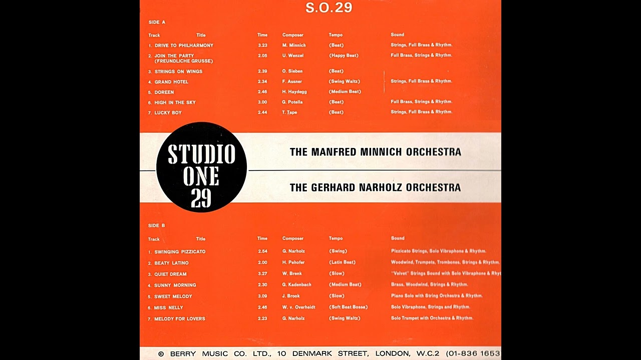 Studio One S O 29   Manfred Minnich & Gerhard Narholz
