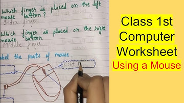 Class 1 Computer worksheet | Worksheet for class 1 | using a mouse class 1