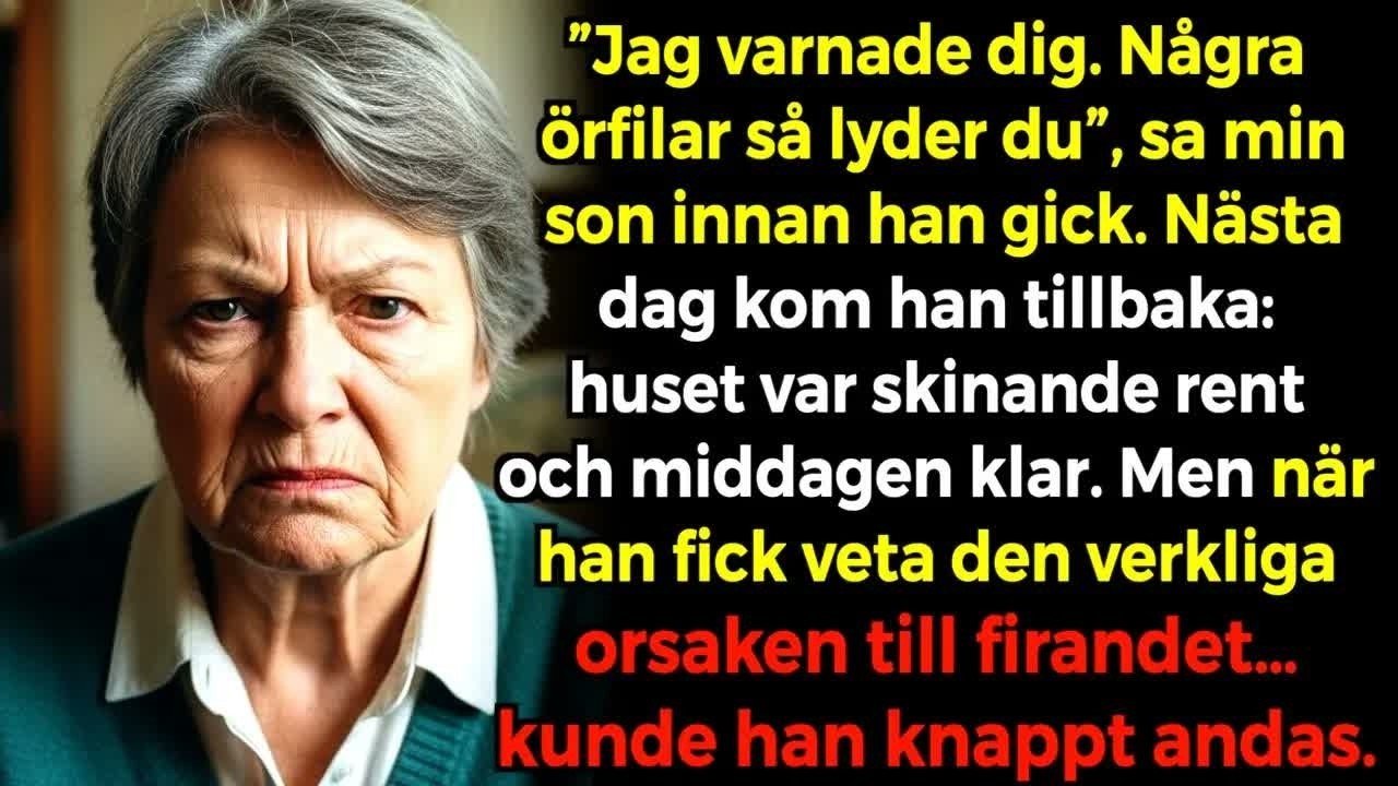 ”Jag sa ju att det bara skulle krävas några örfilar för att få dig att lyda,” sa min son och log, medan han såg sig nöjt omkring i det nyputsade huset. Han trodde att festdukningen och de fina...