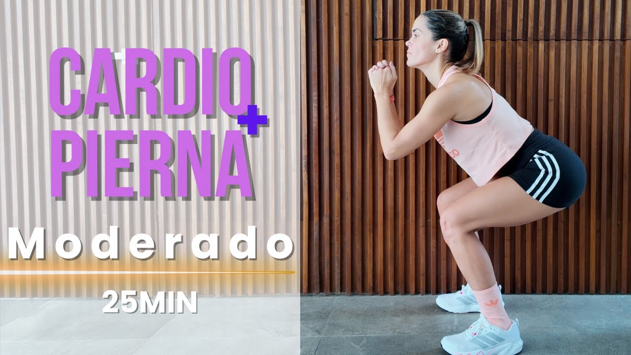 CARDIO con PIERNA  | 25 MIN Moderado · Rutina Continua sin Saltos