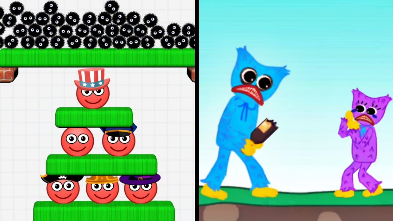 Hide Ball Vs Hugy's Funny Animated Story 😡🧟‍♀️👻🦊 Max All Levels Android iOS Gameplay Ep 513