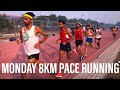 Monday 8 km pace running workout  vishal athletics