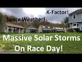 Massive solar storms on race day