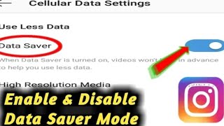 Instagram data saver kaise karen|