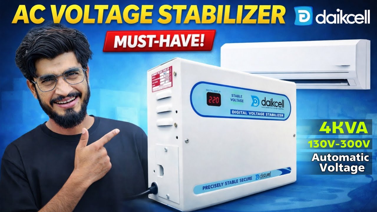 Daikcell 4KVA 130V-300V AC Stabilizer for 1.5 ton Inverter + Non-Inverter AC 