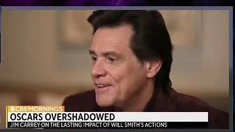 Jim Carrey reacts to Will Smith to Chris Rock slap