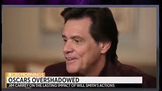 Jim Carrey reacts to Will Smith to Chris Rock slap