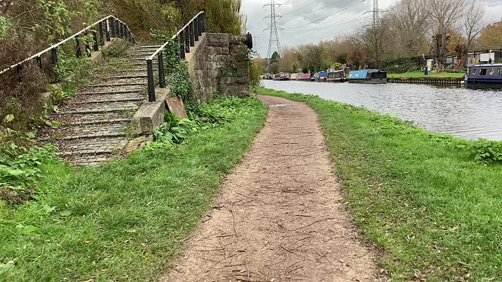 Walking along the towpath