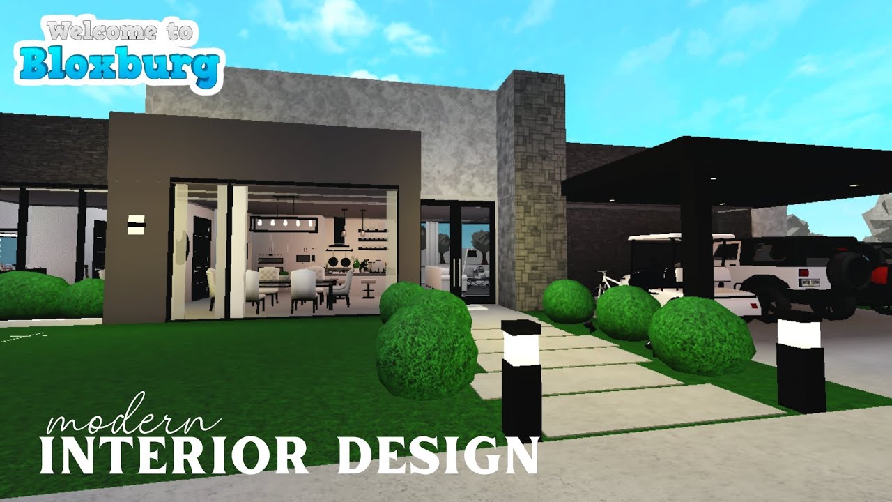 BLOXBURG BUILDS - Modern Interior Design (One Story House) No Gamepass ...