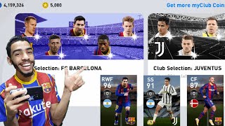 FC BARCELONA + JUVENTUS CLUB SELECTION PACK OPENING PES 2021 MOBILE