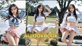[4K Ai Art ] Girlfriends Lift Up Skirt Ai Lookbook