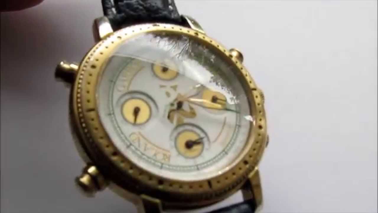 SEIKO セイコー 7T34-8A00 ゴールド ラウンド 黒文字盤