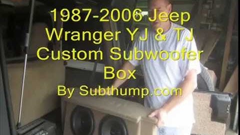 87 06 Jeep Wrangler YT & TJ Custom Subwoofer Box by Subthump com - 2003 jeep  wrangler subwoofer wiring diagram