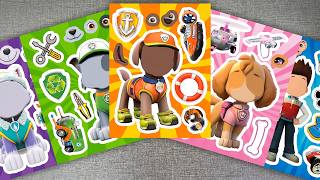 [🐶Paper diy🐶] PAW Patrol Sticker Book Adventure with Chase, Skye, Marshall, Rubble, Marshall | ASMR