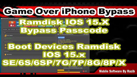 Ramdisk IOS 15 Bypass Passcode Iphone 8 Plus Ios 15.5 By UnlockTool  [No Need Jailbreak] (Game Over)