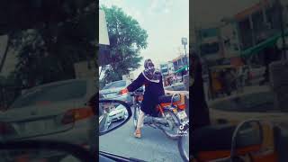 Lady Riding on Bike in Sargodha #short | Viral #Trending