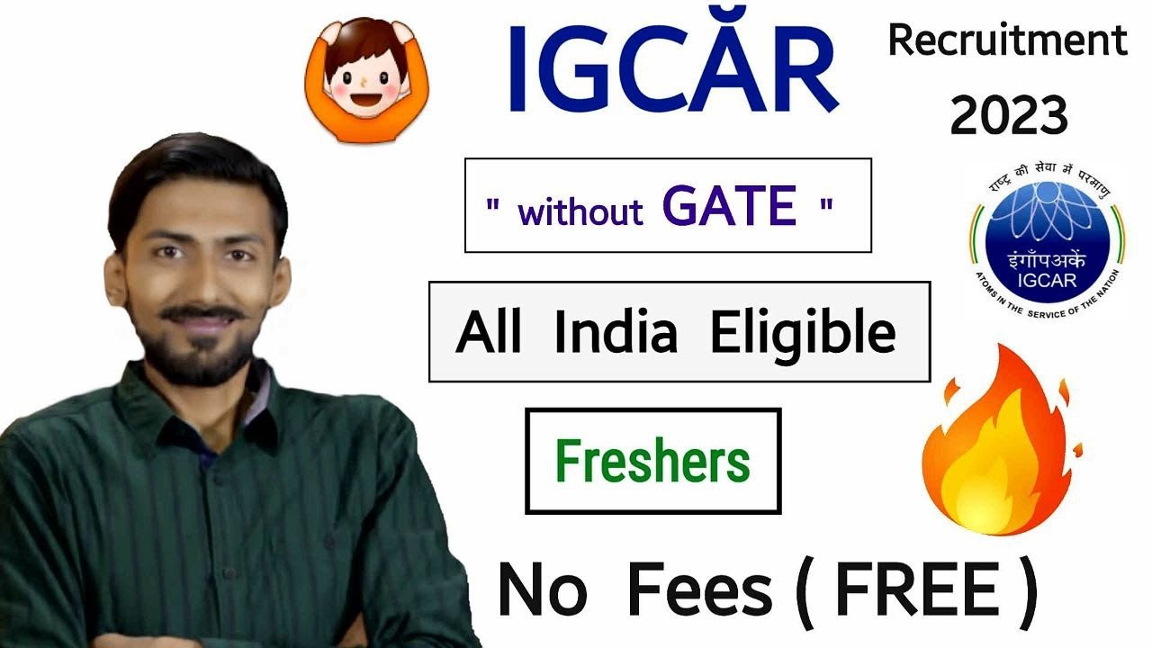 IGCAR recruitment 2023 without GATE 🔥 No Fees | Freshers | All India Eligible | Mechanical guru