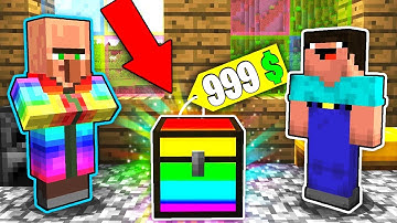 Minecraft - NOOB vs PRO : NOOB BOUGHT THIS RAINBOW CHEST FOR 1000$! Challenge 100% trolling