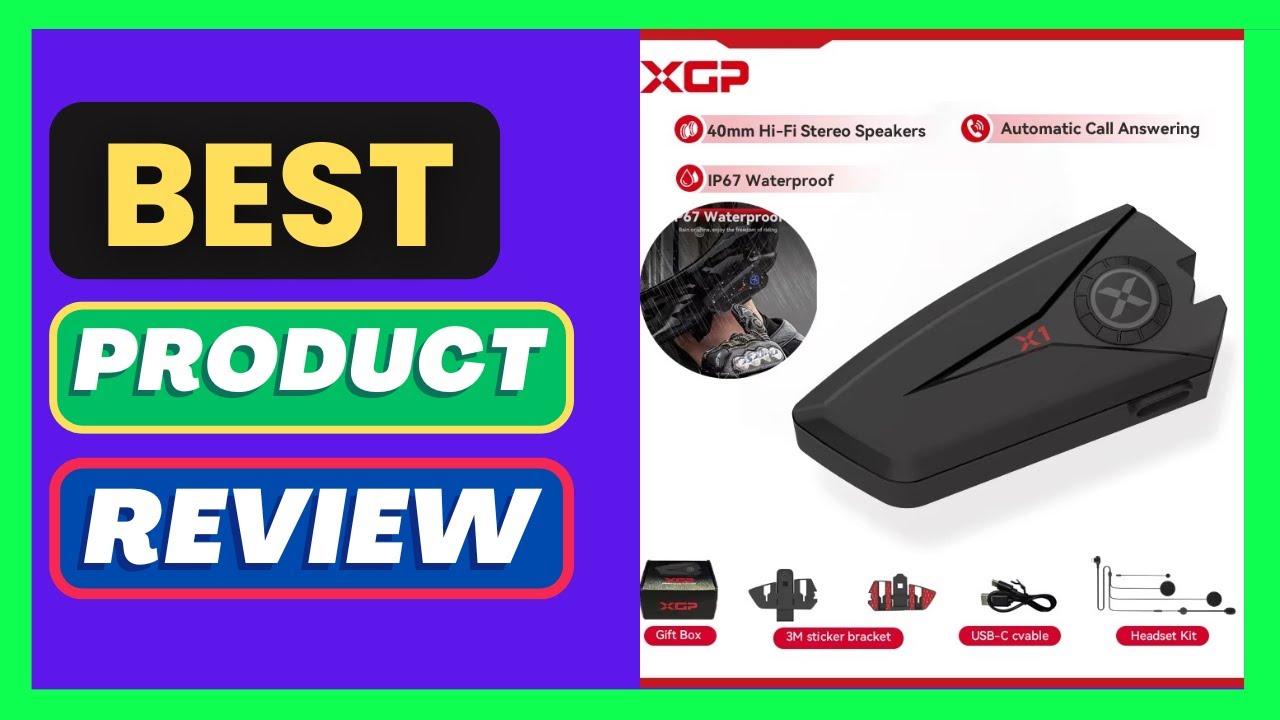 XGP X1 Motorcycle Helmet Bluetooth Headset with Voice Controls