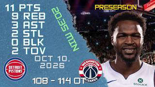 Paul Reed Player Full High Lowlights vs WIZARDS 10 10 2026 NBA PRESEASON Game