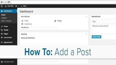 How to Add a New Post